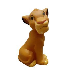 The Lion King Simba Coin Bank Vintage Disney 7.5" Vinyl Stopper Included